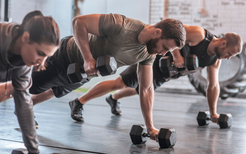 People working out