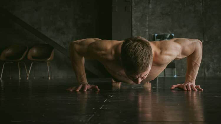 man doing push ups