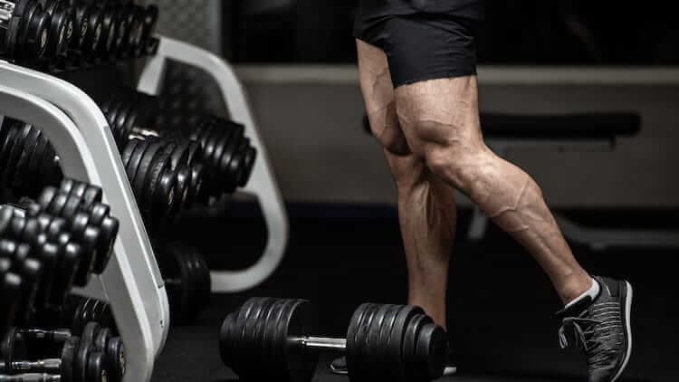 man with big muscular legs