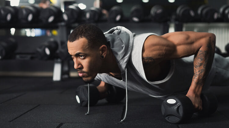 man doing push ups