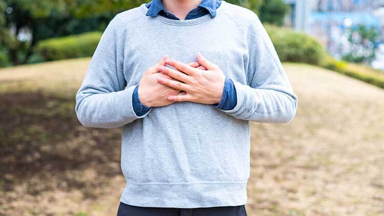 man ashamed of lose chest