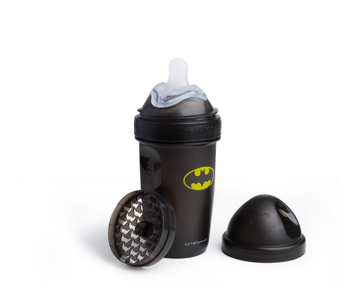 Double Anti-Colic Baby Bottle LT 240 ml/8.5 floz Batman - Herobility product image