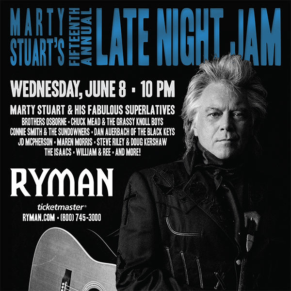 MARTY ANNOUNCES LINE UP FOR THE 15TH ANNUAL LATE NIGHT JAM Marty