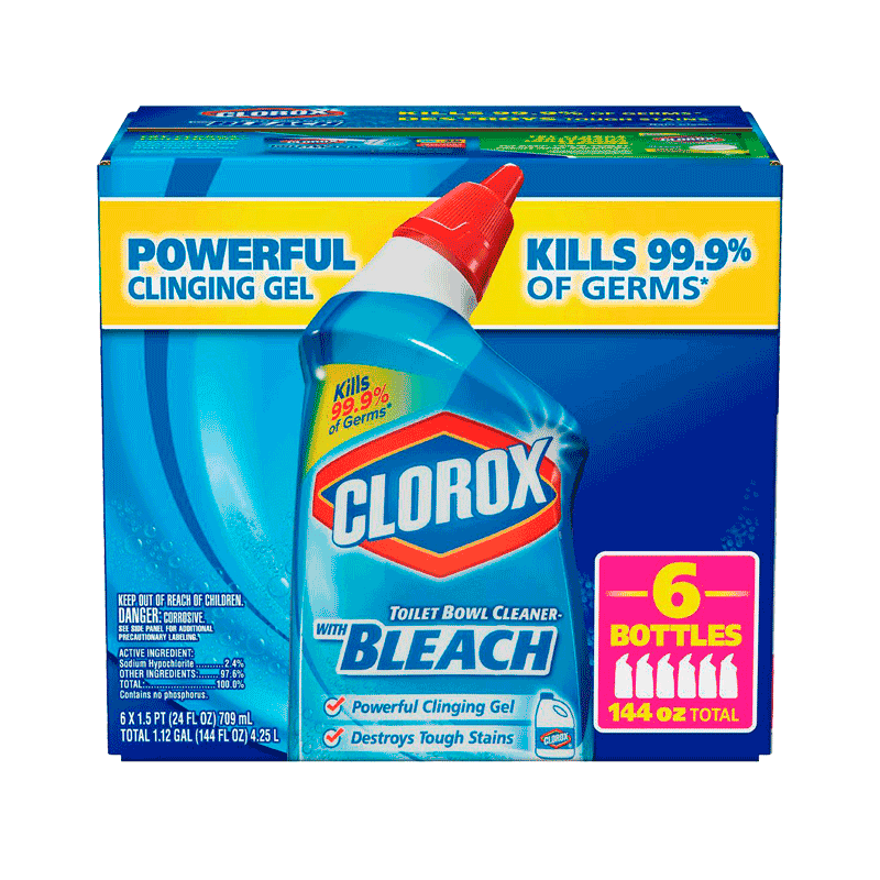 Clorox Toilet Bowl Cleaner with Bleach - Rain Clean (6 PK - 24 OZ.)