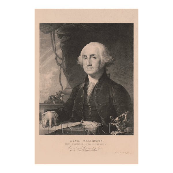 1828 Unframed George Washington Portrait Photo Print