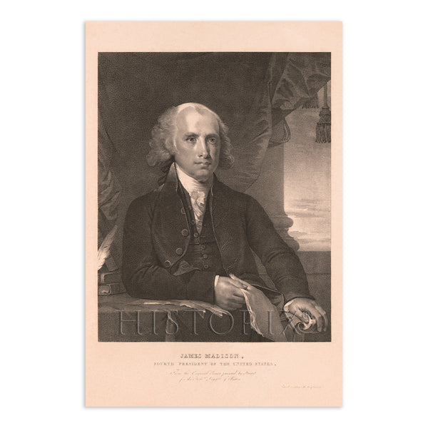 1828 Unframed James Madison Portrait Photo Print