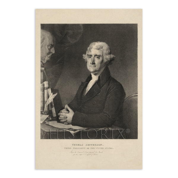 1825 Unframed Thomas Jefferson Portrait Photo Print