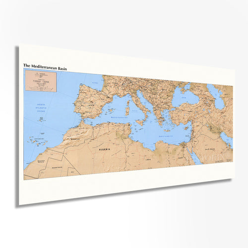 Map of the Middle East Ethnic Distribution Art Poster Office Wall