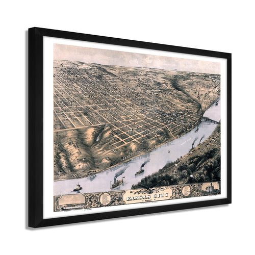 HISTORIX Vintage 1895 Saint Louis Missouri Map - 24x36 Inch Vintage Map of  St Louis MO Wall Decor - Old St Louis City Map - Perspective St Louis Wall