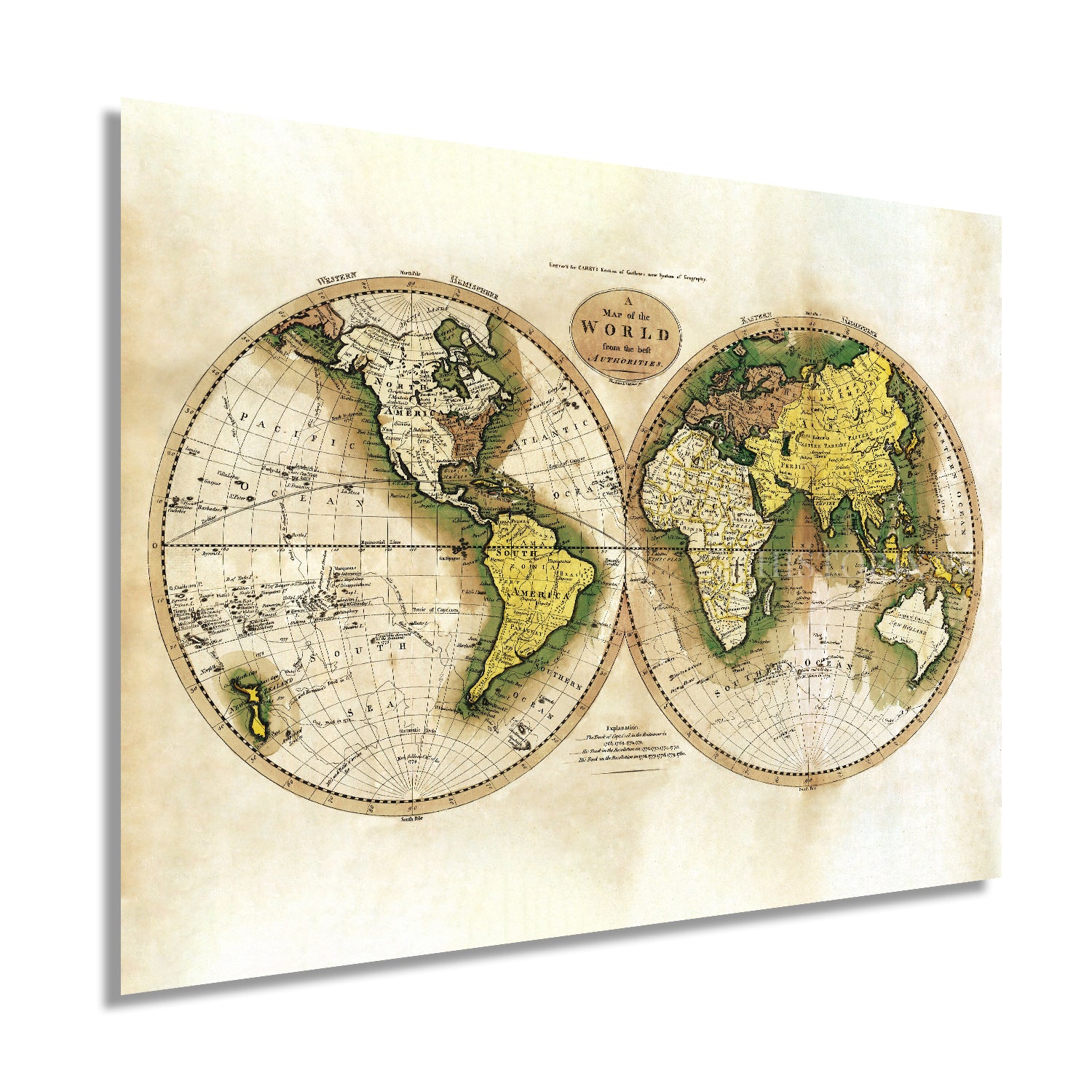 strijd Refrein Doen 1975 World Map from Best Authorities Wall Art Print - Antique White –  Historic Prints