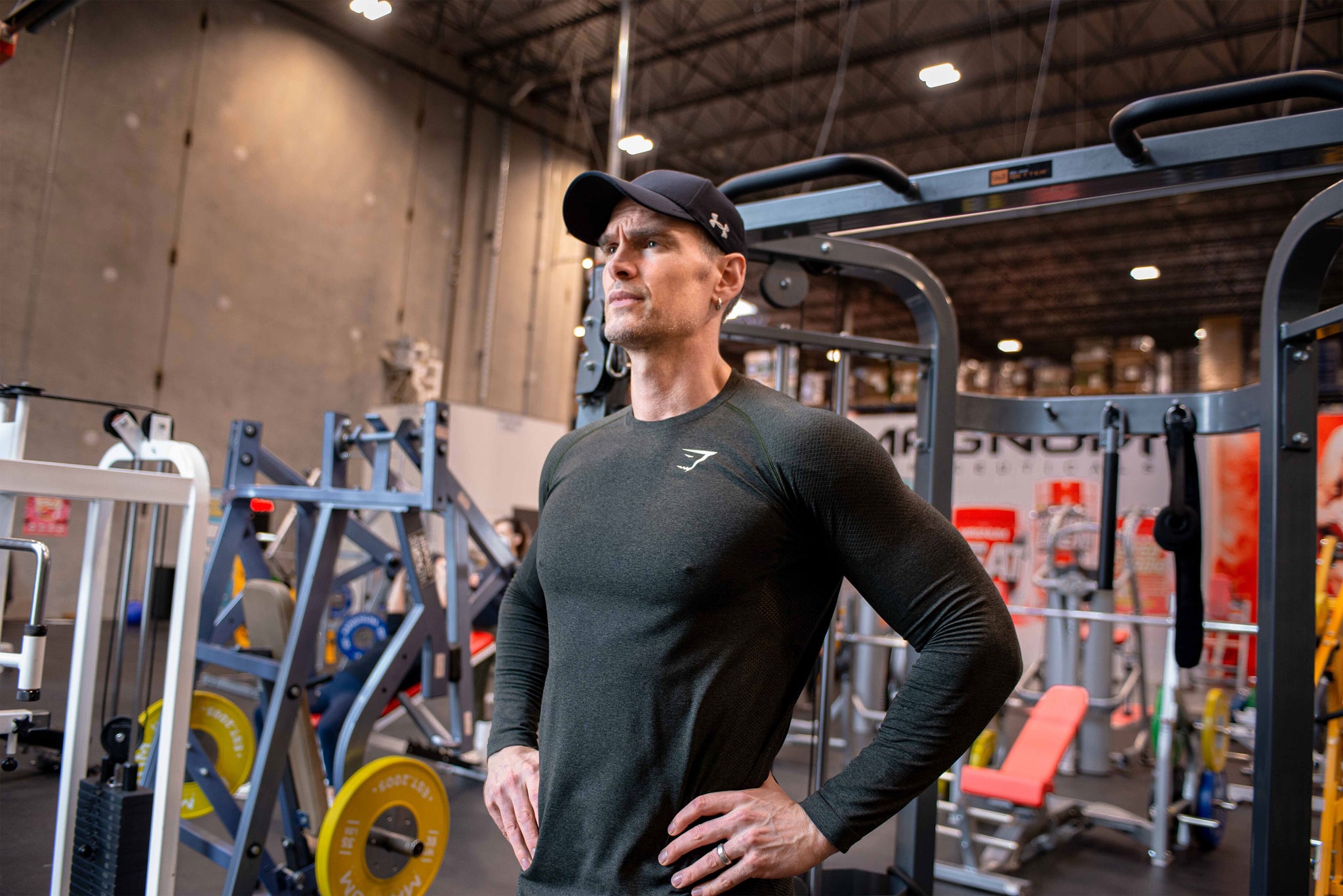 CEO Markus Kaulius working out in the gym