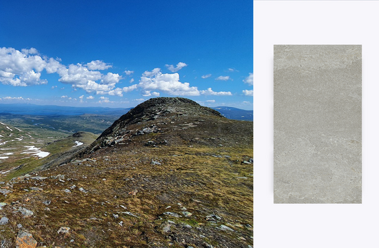 Granitkeramik Bräcke, inspirerad av naturstenen kvarts.