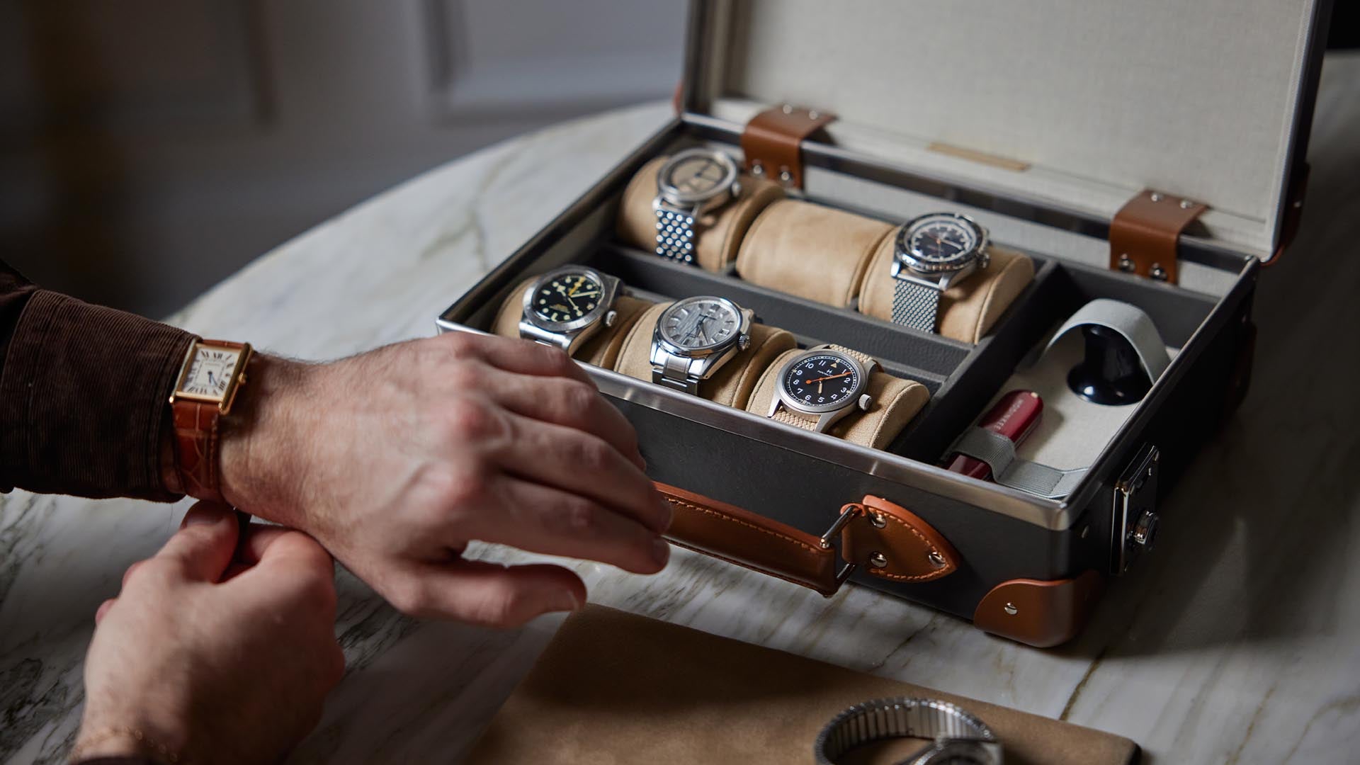 Globe-Trotter x Hodinkee Watch Case Collaboration