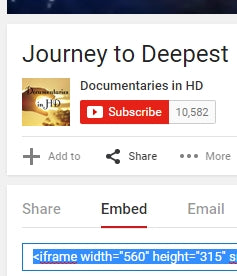 Embed YouTube