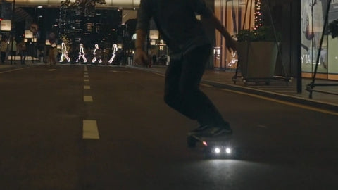 How to ride electric skateboard at night