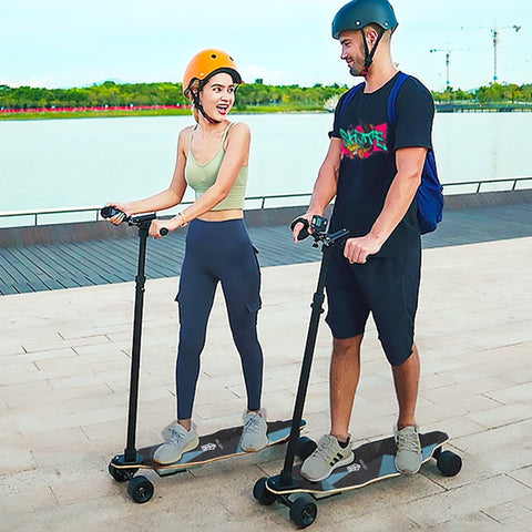 electric skateboard with handlebar for beginners