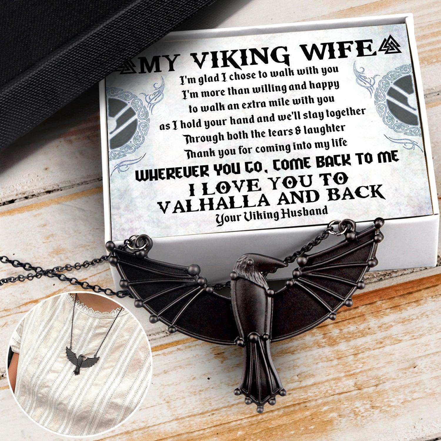 Dark Raven Necklace - Viking - To My Wife - Love You To The Valhalla & Back - Augncm15003 - Gifts Holder product image