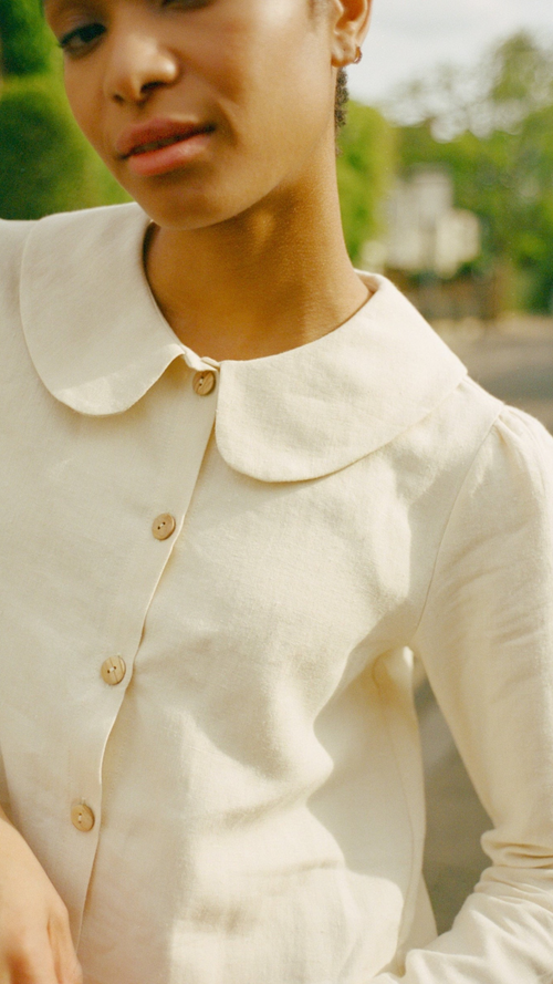 Linen Blouse in Primrose by Ma + Lin – Percy Langley