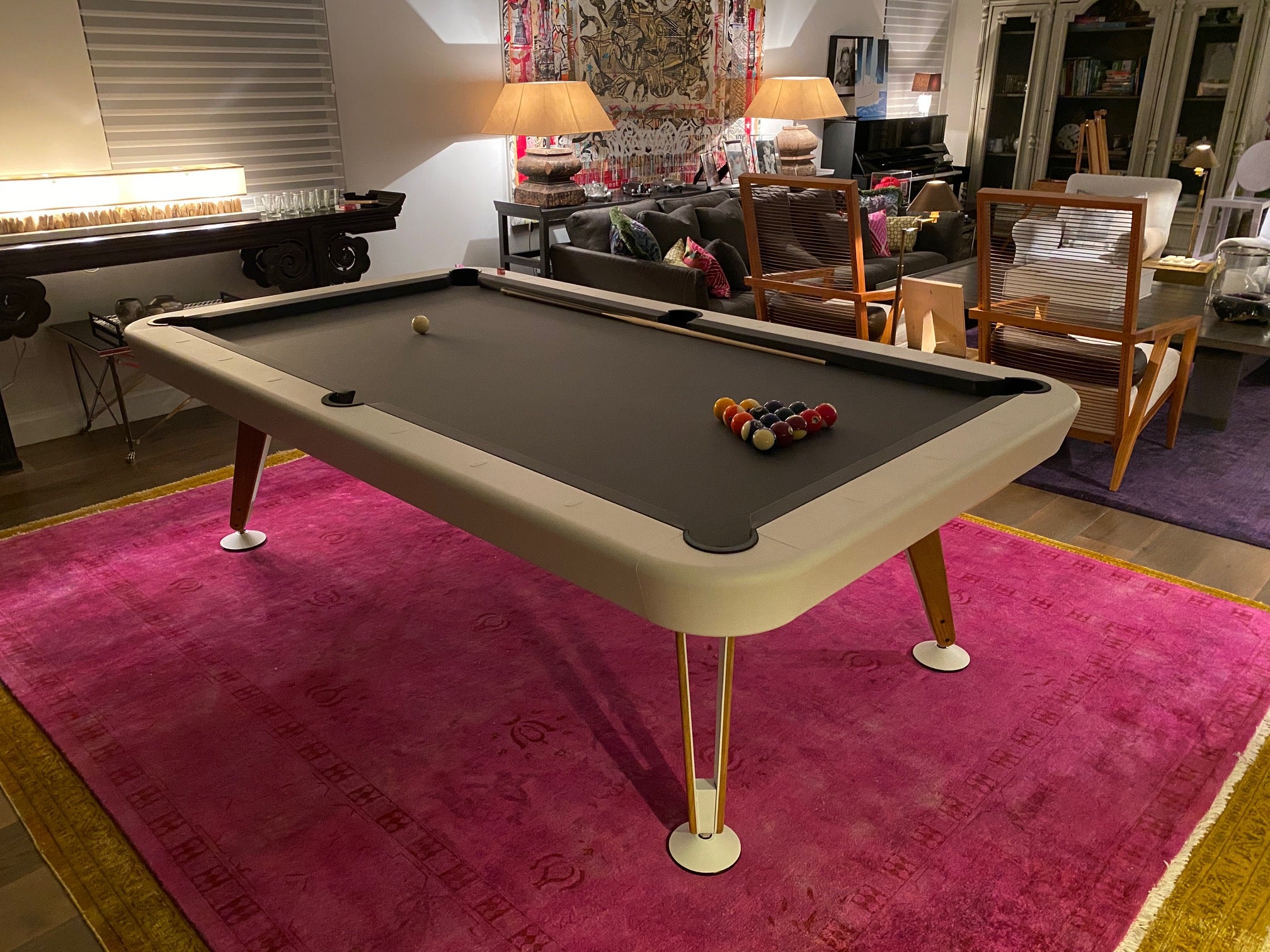 Brunswick Gold Crown VI Tournament Slate Pool Table in Matte Black