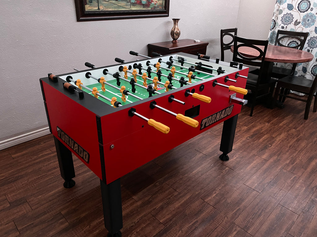 Tornado T-3000 Competition Foosball Table in Crimson Red