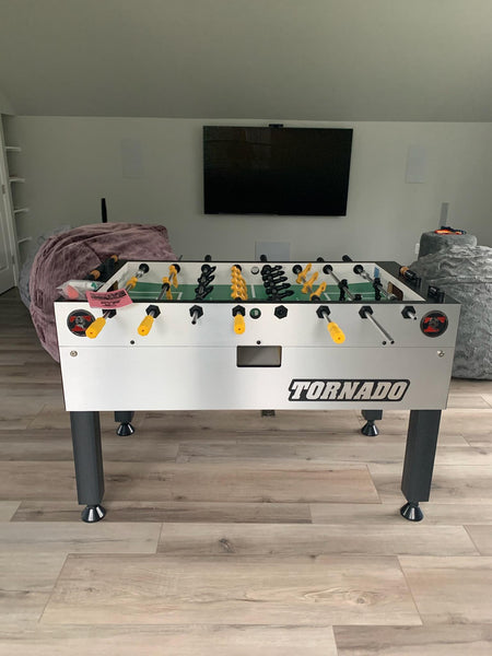 TORNADO TOURNAMENT T-3000 COMPETITION FOOSBALL TABLE IN SILVER