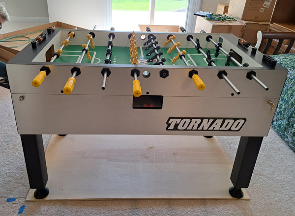 TORNADO Professional TOURNAMENT T-3000 COMPETITION FOOSBALL TABLE IN SILVER