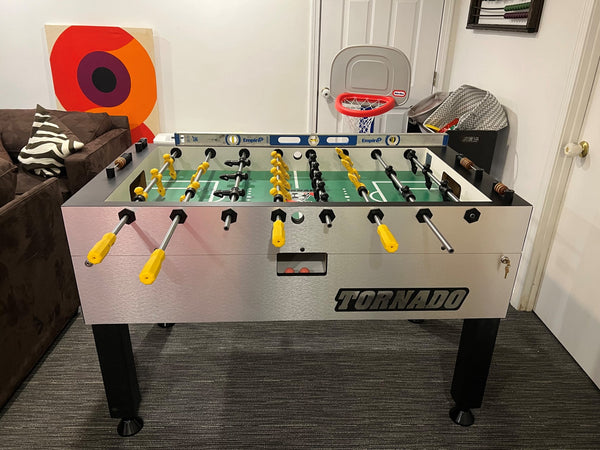 Tornado Tournament T-3000 Competition Foosball Table in Silver Single Goalie