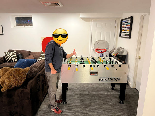 Happy Tornado T3000 Competition Foosball Table customer with great review