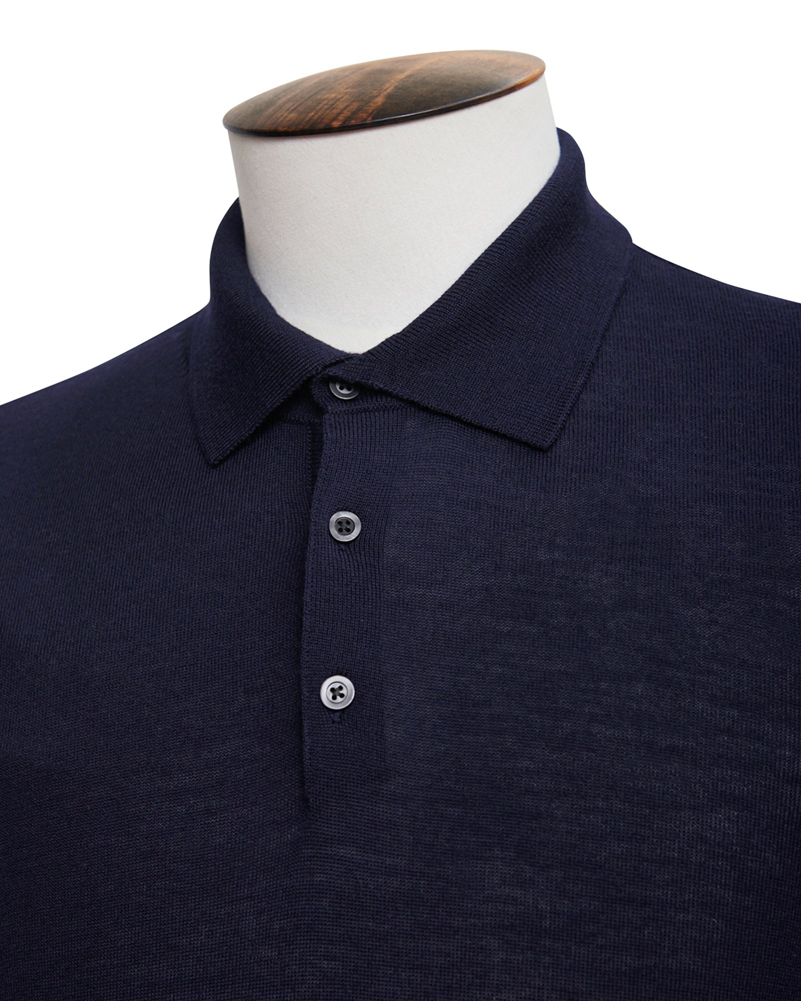 Navy Fine Merino Polo