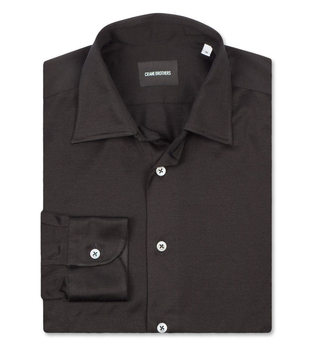 Optima Black Cotton Jersey Shirt