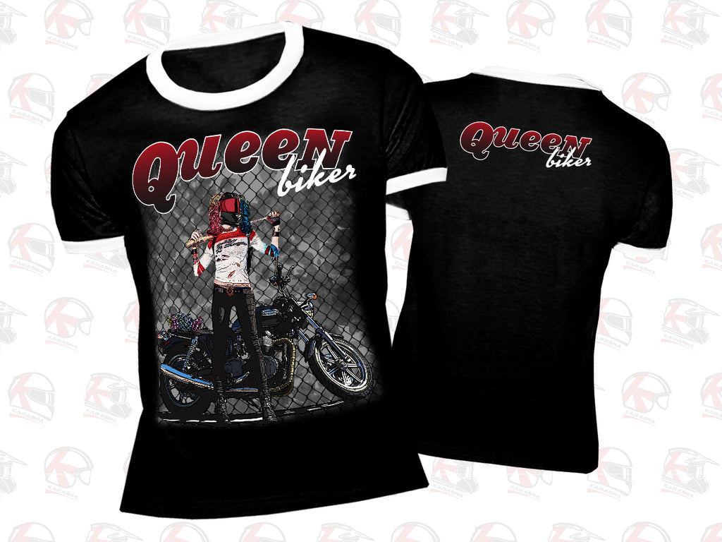 A Biker Queen női motoros póló ideális ajándék a vagány motoros csajoknak! Keresd a Karasna kínálatában!