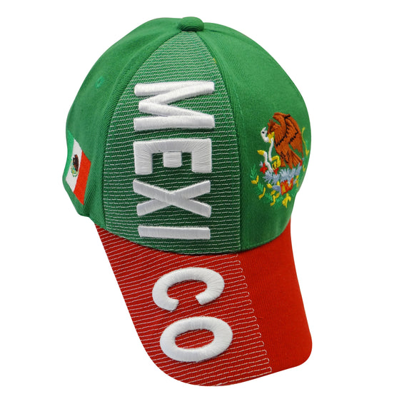 Mexico flag 3D baseball caps/Mexican flag embroidered 3D hat/Mexican f