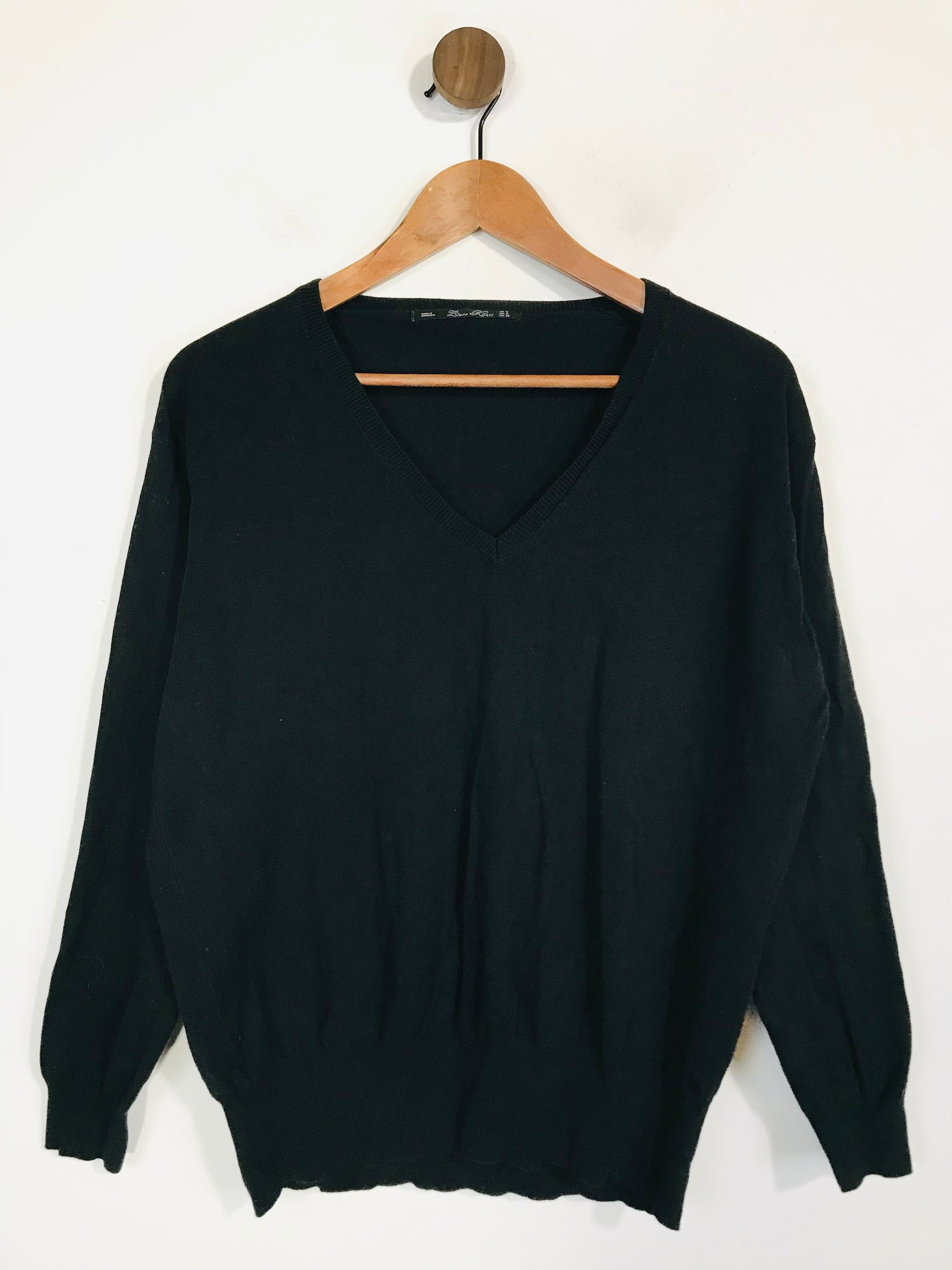 zara black v neck jumper