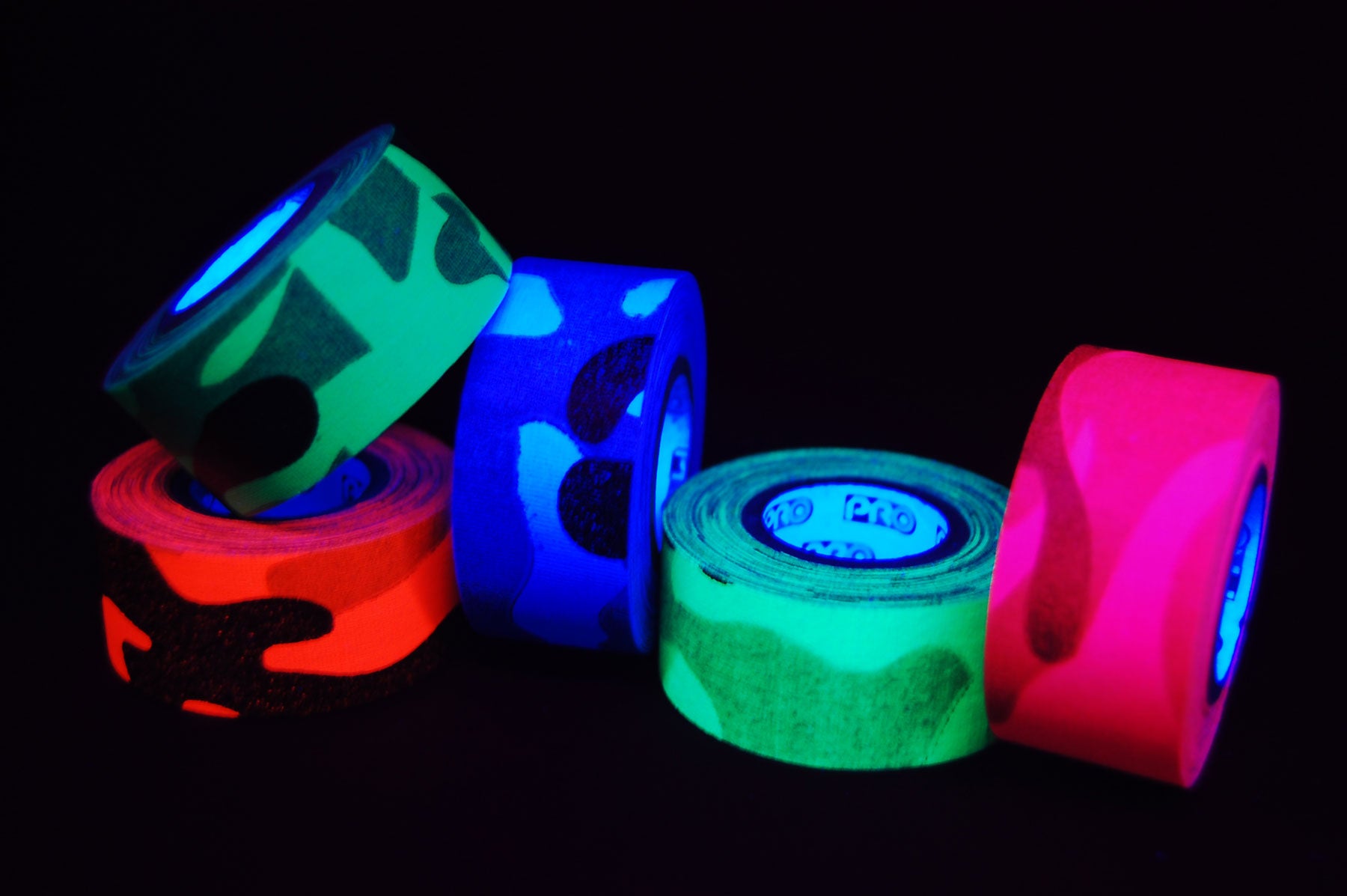 UV Blacklight Reactive Fluorescent Camo Gaffer Tape- 6 Yards – DirectGlow  LLC