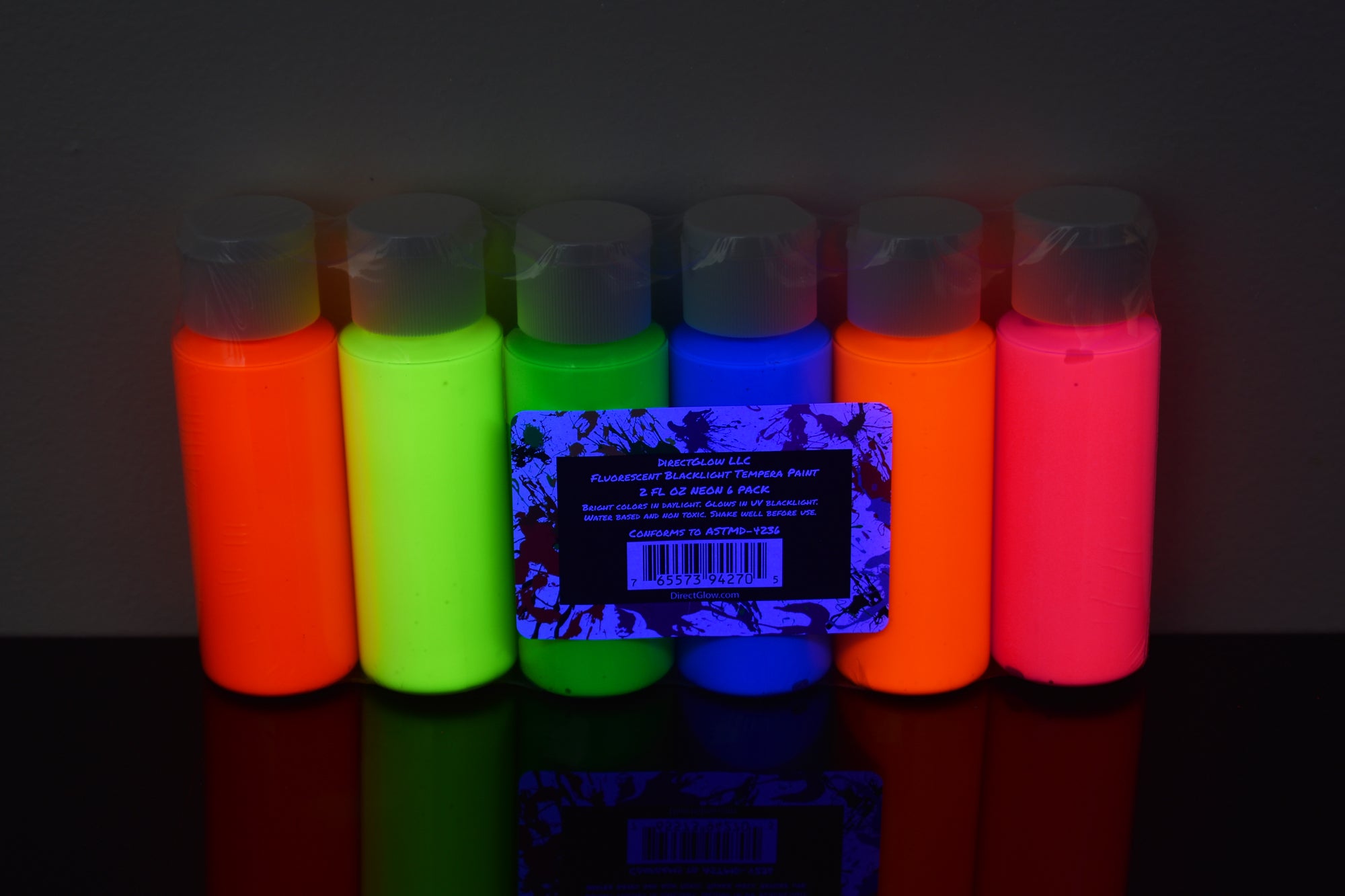 Glow in The Dark Acrylic Paint Blacklight Reactive Fluorescent Paint for  Rock