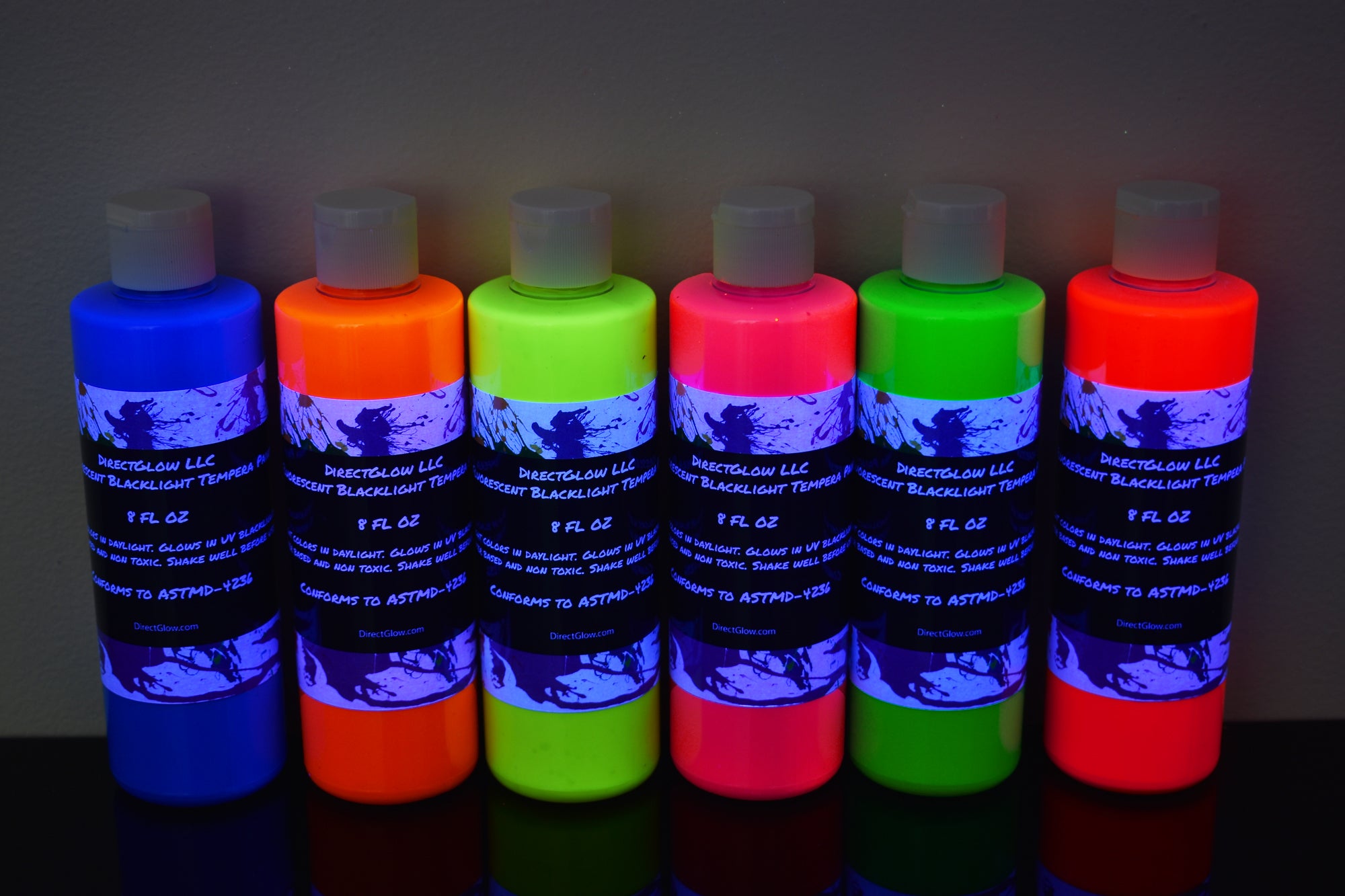 Neon-Face-Paint Nontoxic-and-Washable-Neon-Body-Paint UV-Glow-Paint-in  the-Black-Light