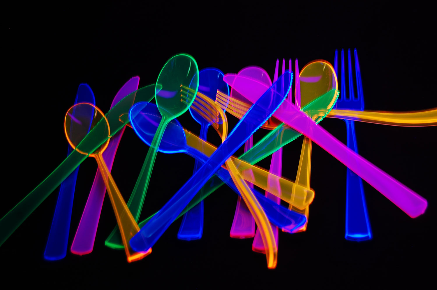 10oz Neon Assorted UV Blacklight Reactive Hard Plastic Glow Party Cups
