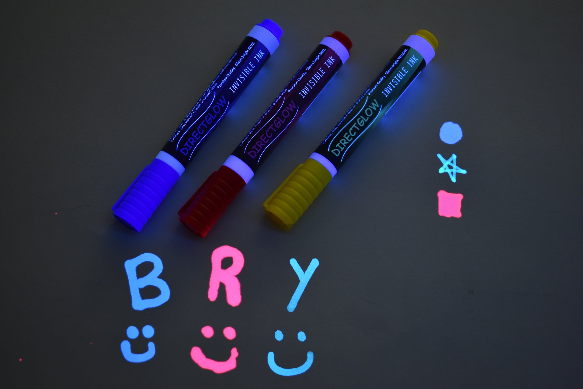 DirectGlow Invisible UV Ink Marker Pen with Ultraviolet LED Keychain  Blacklight