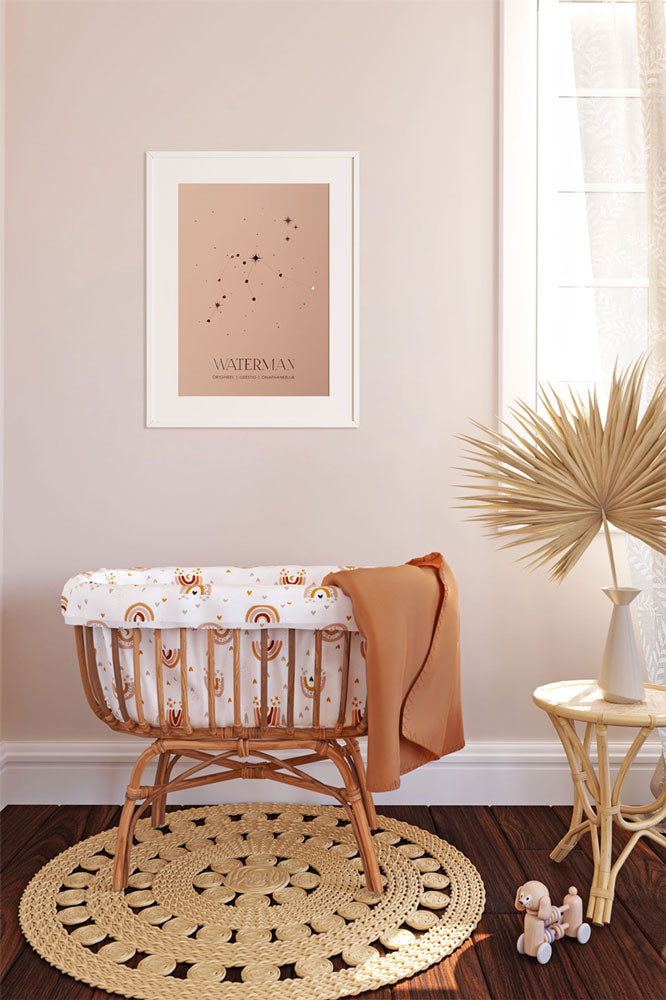 Sterrenbeeld poster in babykamer. Wat staat het prachtig. 