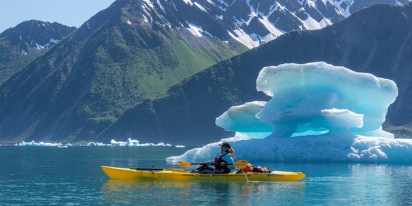 Kayaking in Bear Glacier Lagoon