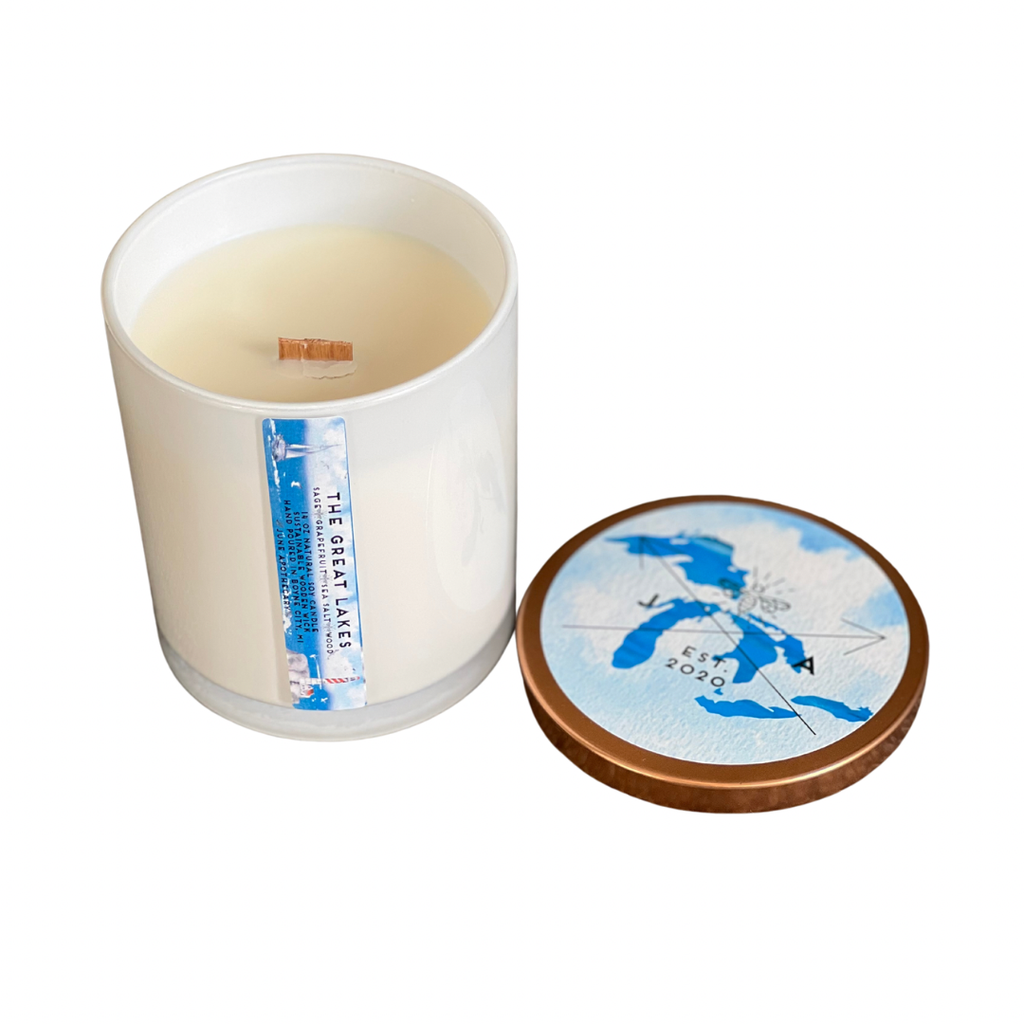 Double Wick Lake Superior Agate Gel Candle | Burn the Candle Keep the  Treasure!