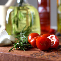 Italian olive oil and tomatoes