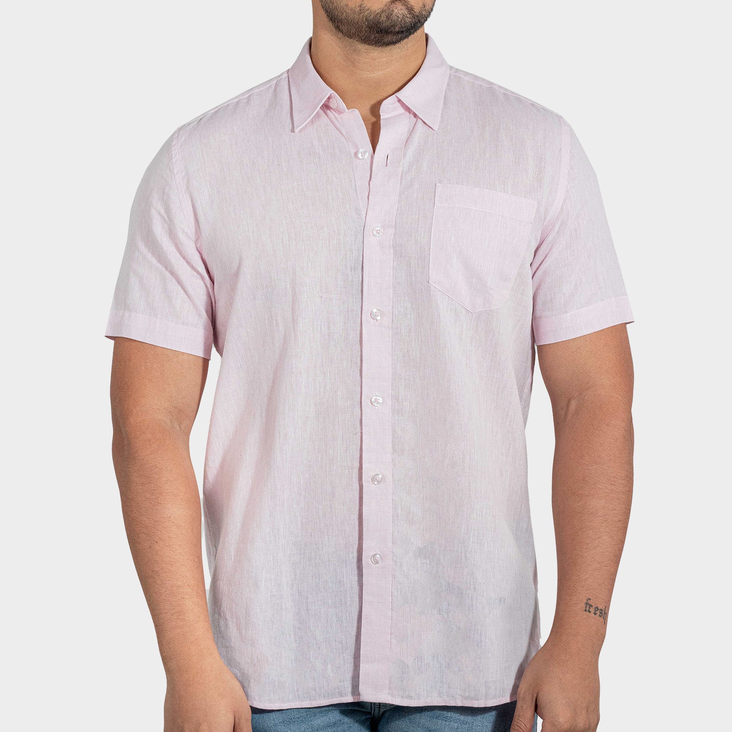 Camisa de Lino Manga Corta para Hombre - Kenneth Cole El Salvador product image