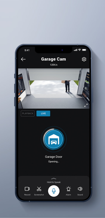 Garage-Control Cam E120 - Smart Garage Camera