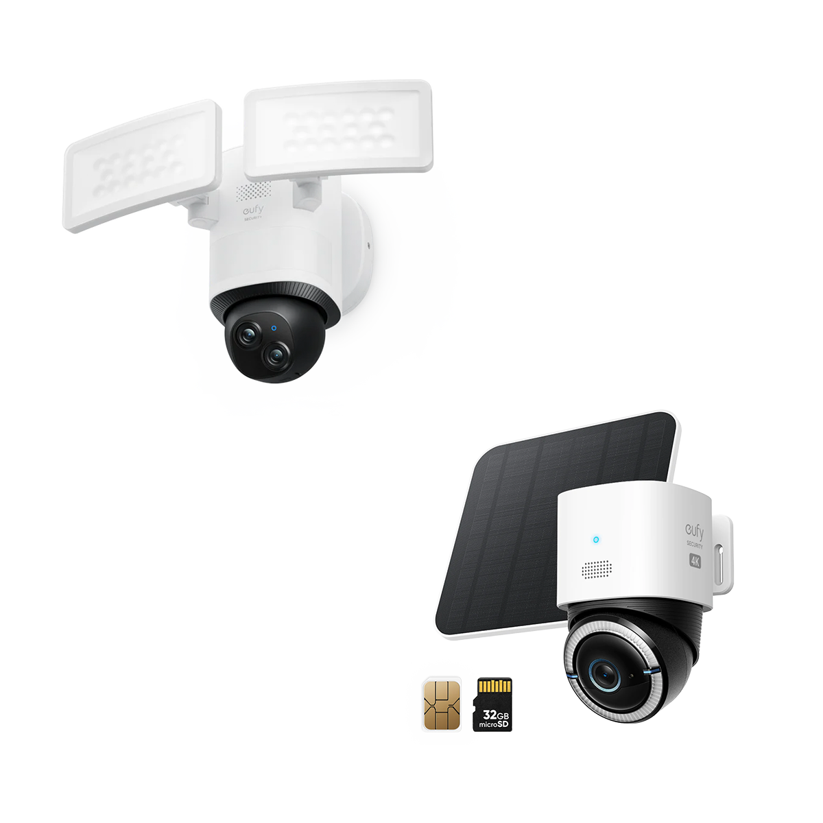 

eufy 4G LTE Cam S330+Floodlight Camera E340 white