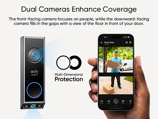  eufy Security, Video Doorbell 2K (Battery-Powered) with Chime,  2K HD, No Monthly Fee, On-Device AI for Human Detection, 2-Way Audio, 16GB  Local Storage, Simple Self-Installation : Tools & Home Improvement