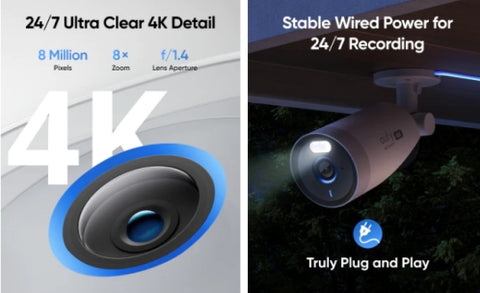 24 hour recording security camera - eufy e330