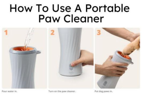 how to use portable paw cleaner