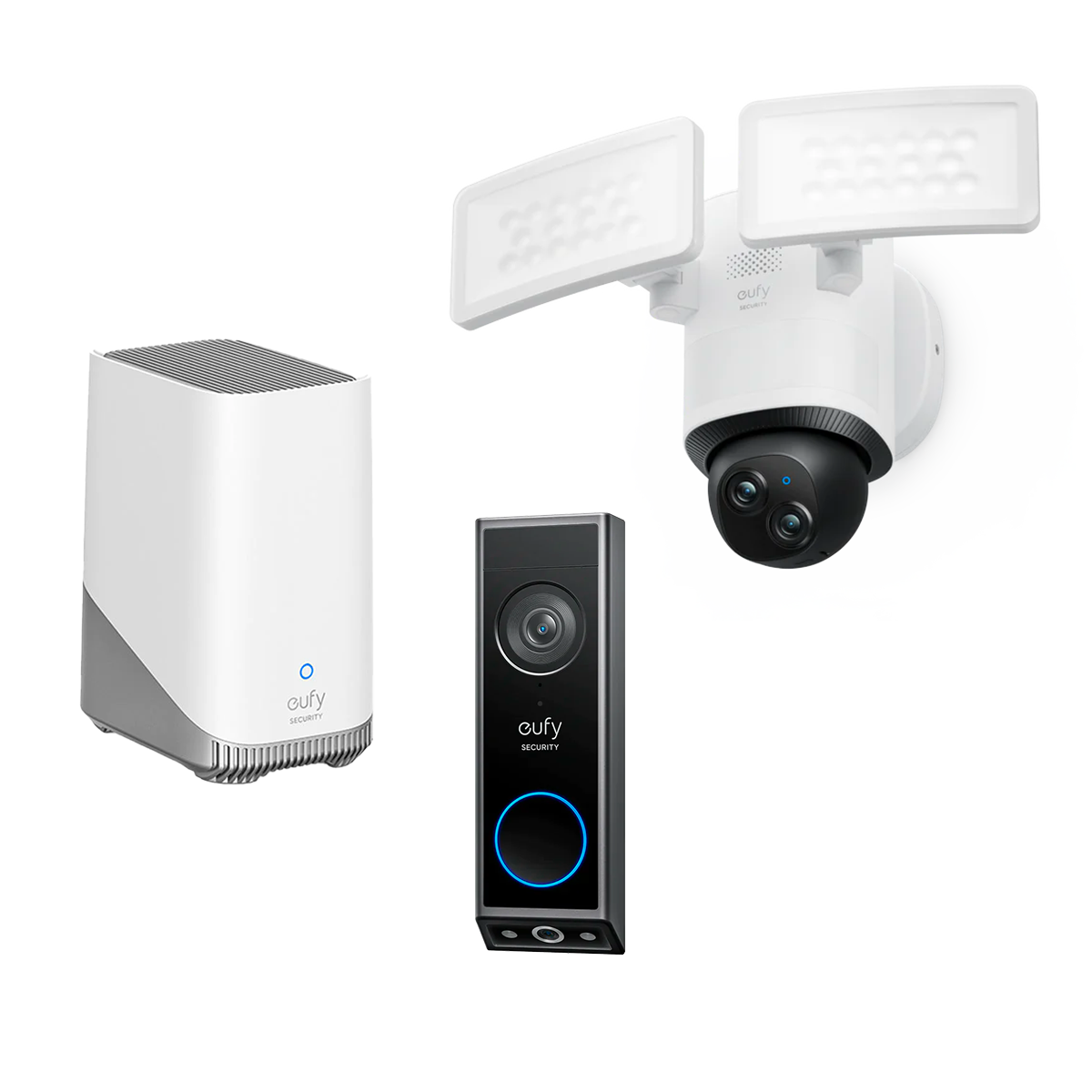 Video Doorbell E340 + Floodlight Camera E340 + Homebase 3