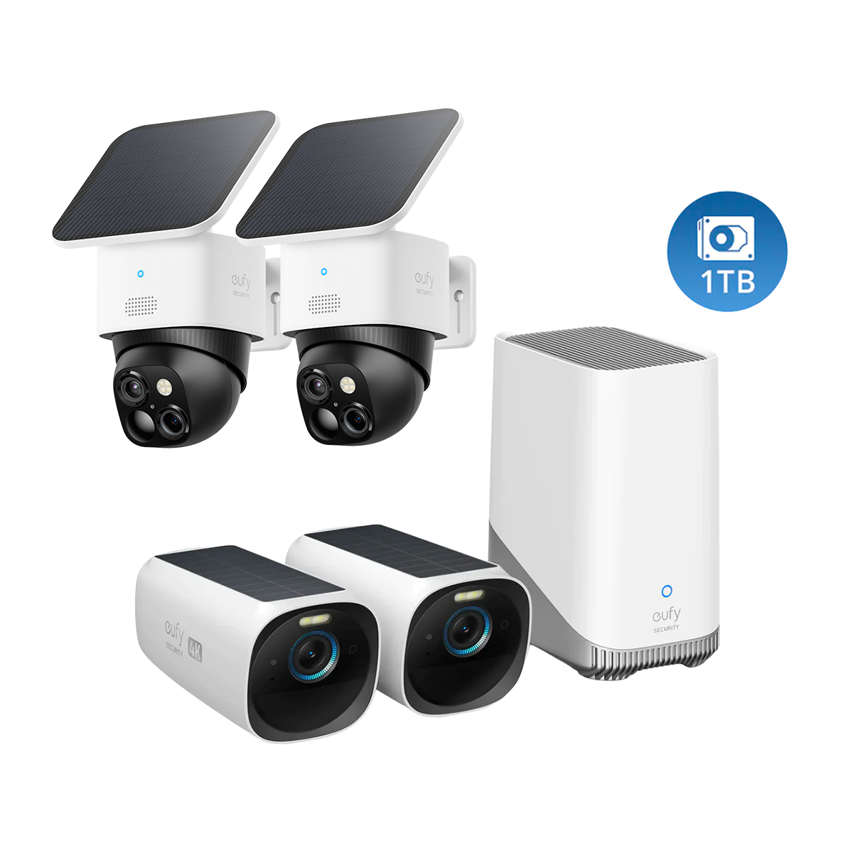 

eufyCam S330 (eufyCam 3) + SoloCam S340 (2-Pack) + 1 TB Hard Drive Cam3+SoloCam S340*2+1TB